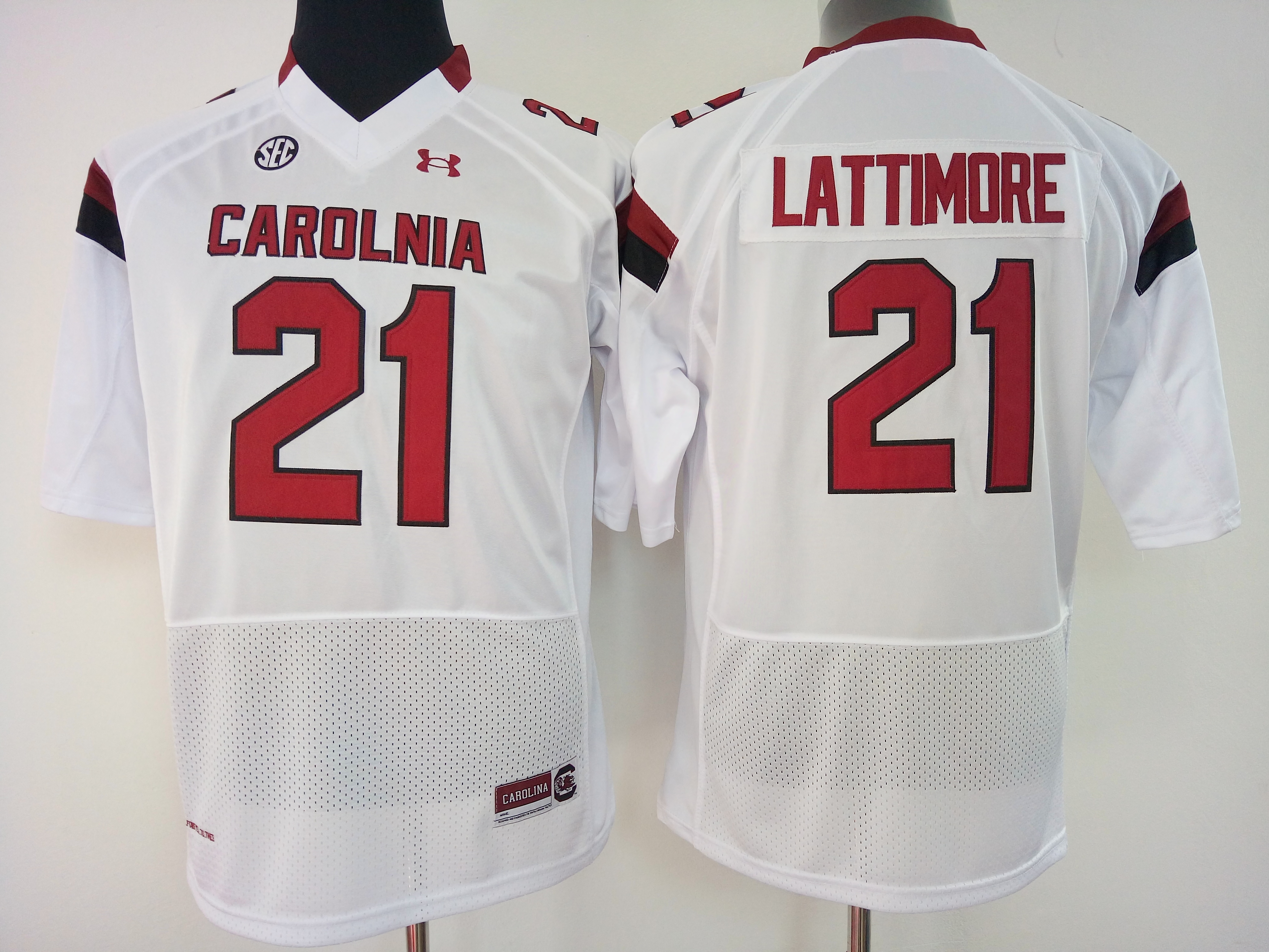 NCAA Womens South Carolina Gamecock White 21 lattimore jerseys